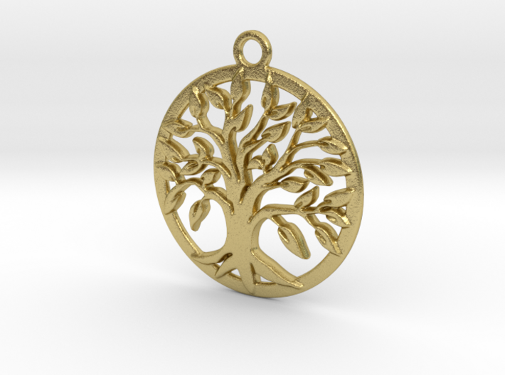 Tree of life and circle intertwined 3d printed