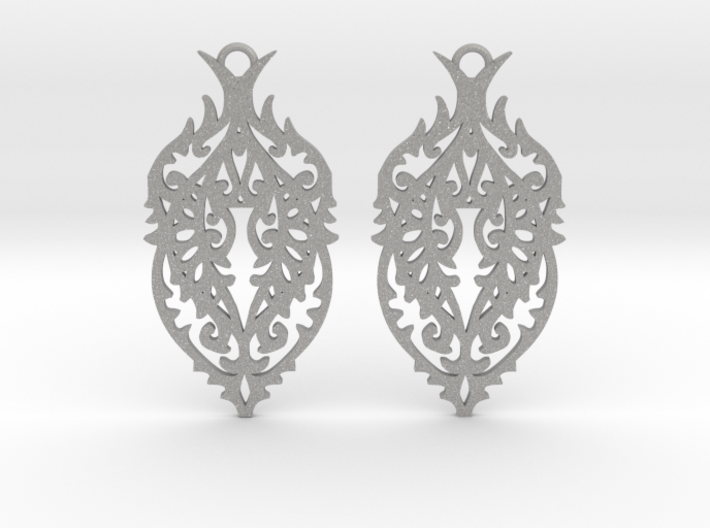 Thorn earrings 3d printed