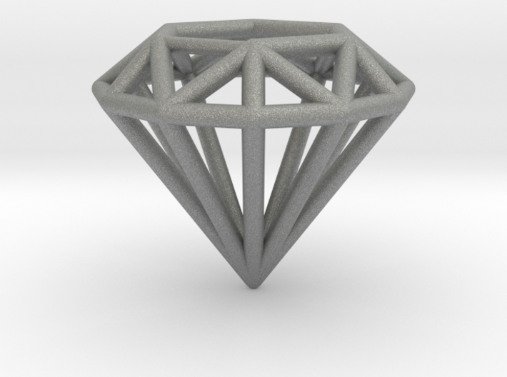Diamond shaped wire pendant 3d printed
