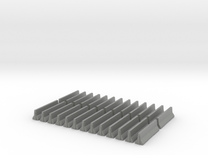Jersey Barrier HO Scale. Set of 24. 3d printed