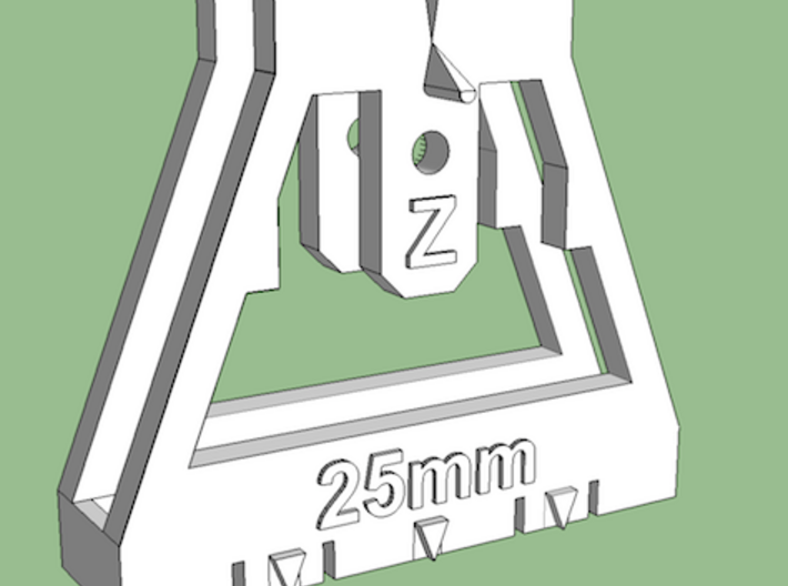 Track Gauge - Zx2 - 25mm 3d printed