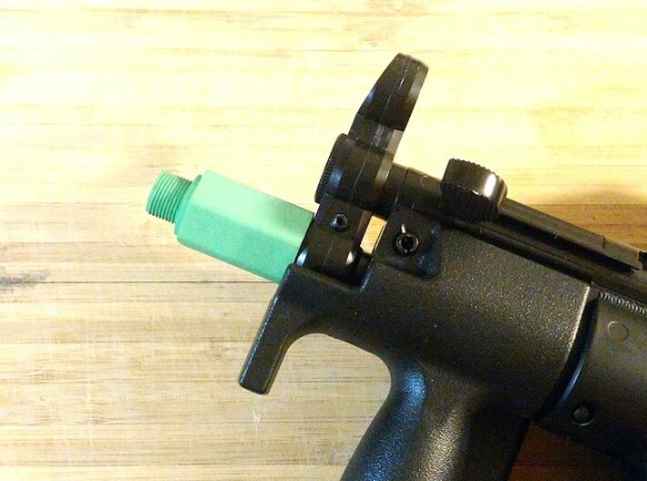 HK 3 Lug to 14mm- Barrel Adapter for MP5, MP5K, G3 3d printed 