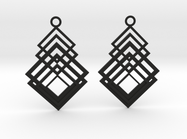 Geometrical earrings no.8 3d printed