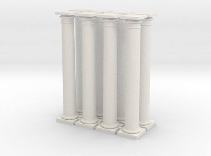 8 Doric Columns 72mm high 3d printed