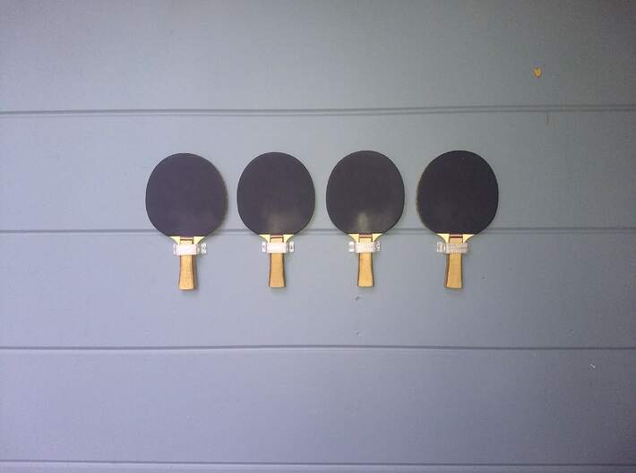 Ping Pong Paddle Holder 3d printed On my wall