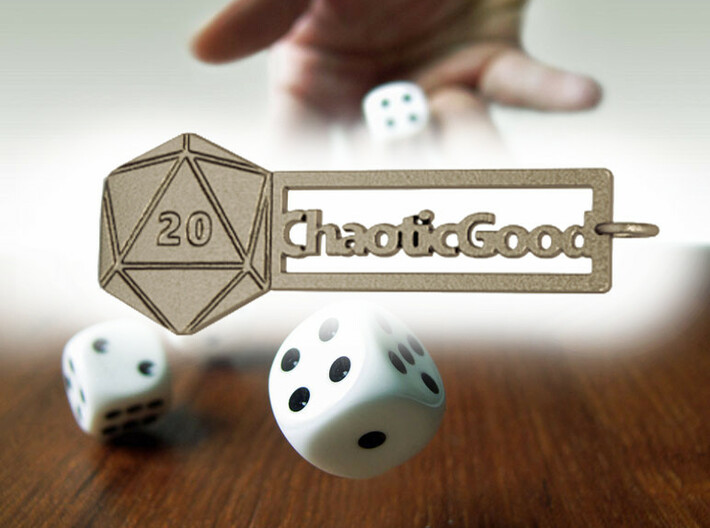 Chaotic Good RPG Keychain 3d printed