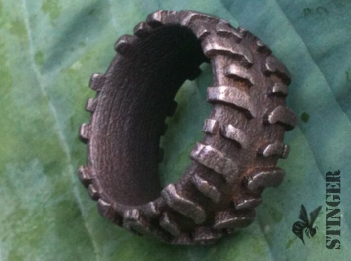 Mud Tire Man Ring 3d printed