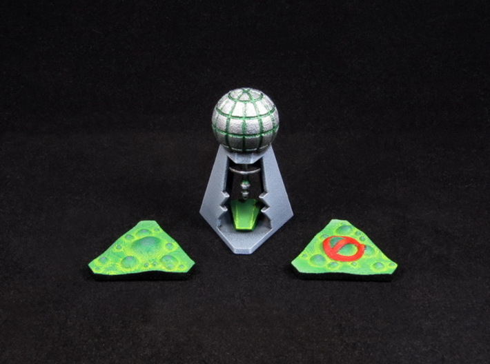 Laboratory &amp; Slime tokens (3pcs) 3d printed Hand-painted models.