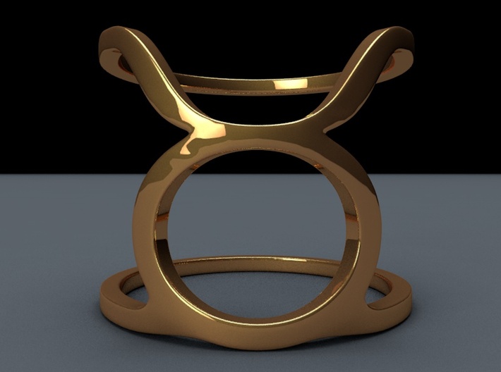 Taurus Symbol Ring 3d printed 