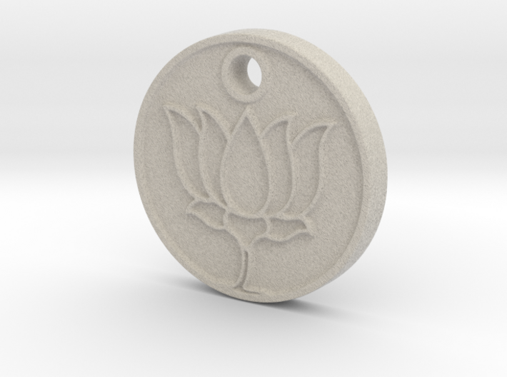 Lotus Aromatherapy Pendant 3d printed 