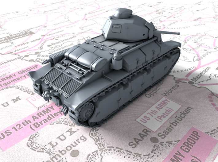 1/120 (TT) French Char D2 AMX4 SA35 Medium Tank 3d printed 1/120 (TT) French Char D2 AMX4 SA35 Medium Tank