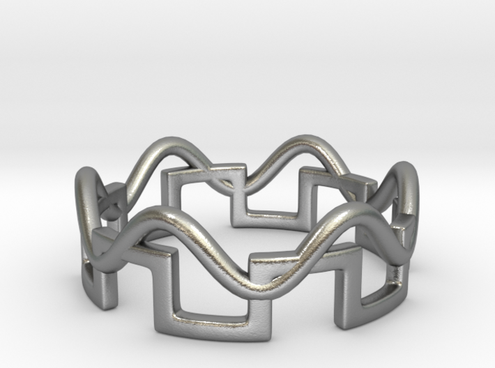 Waveforms Ring, Size 4.5 3d printed