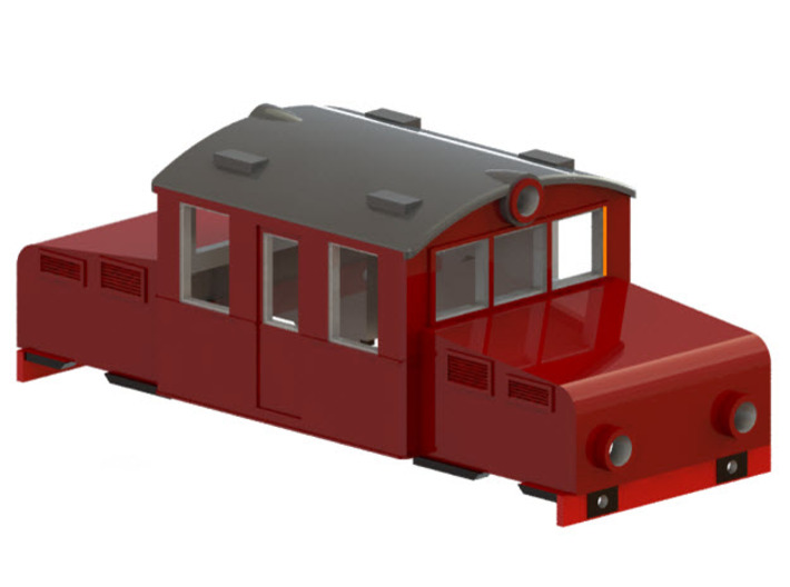Swedish SJ accumulator locomotive type Öa - N-scal 3d printed CAD-model