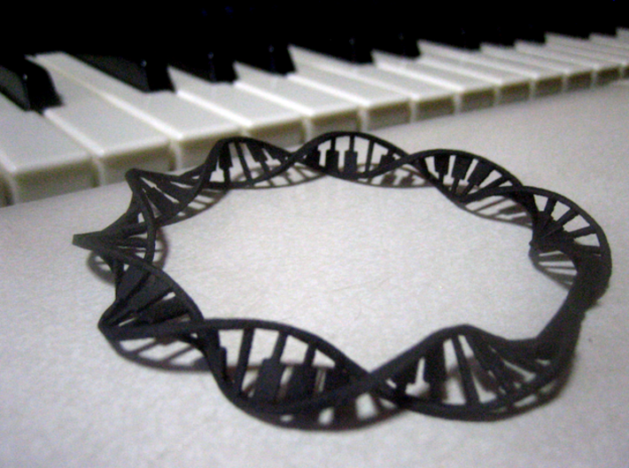 Twisted Piano Keyboard Cuff 3d printed