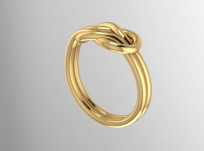 Knot Midi Ring 3d printed side view
