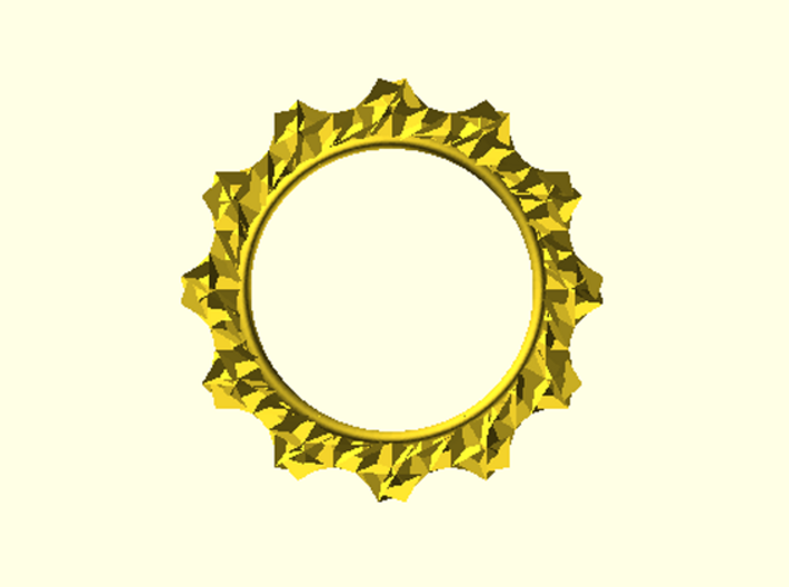 light Reflecting Ring - small 3d printed Digital Image