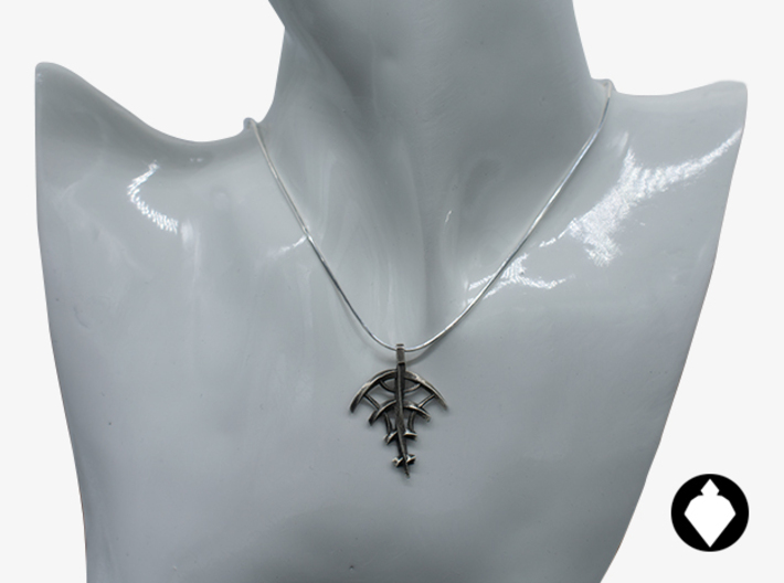 Twisted Leaf - Arrowhead 3d printed Pendant Only