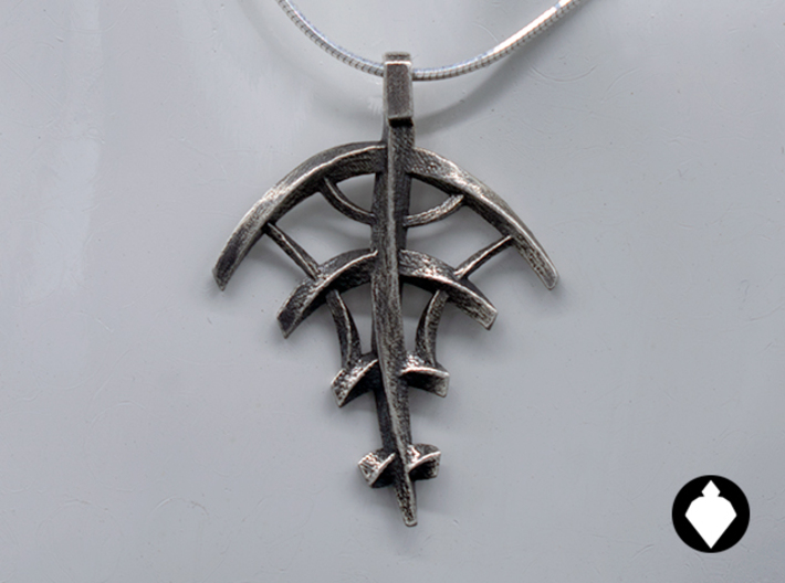 Twisted Leaf - Arrowhead 3d printed Pendant Only