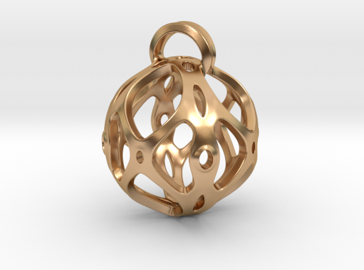 View of spherical games - part four. Pendant 3d printed
