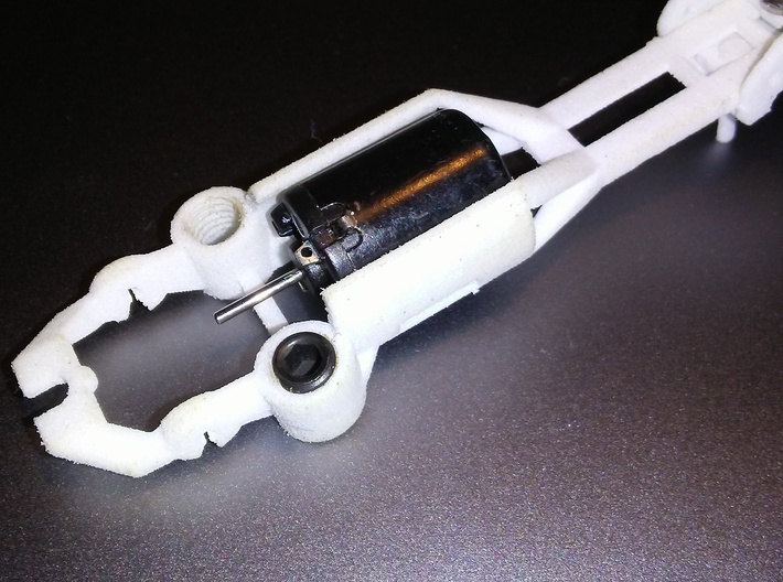SL2-BW-Mk1 Tunable Mag Chassis 3d printed Slip N20 motor sideways into chassis