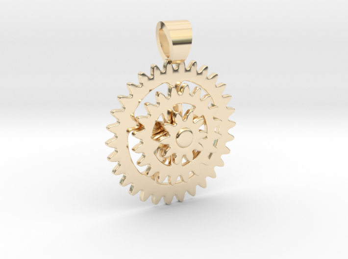 Bike sprocket [pendant] 3d printed