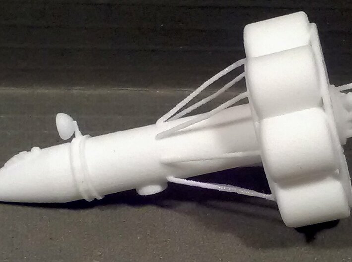 Lunar Reconnaissance Rocket detached bottlesuit 3d printed 