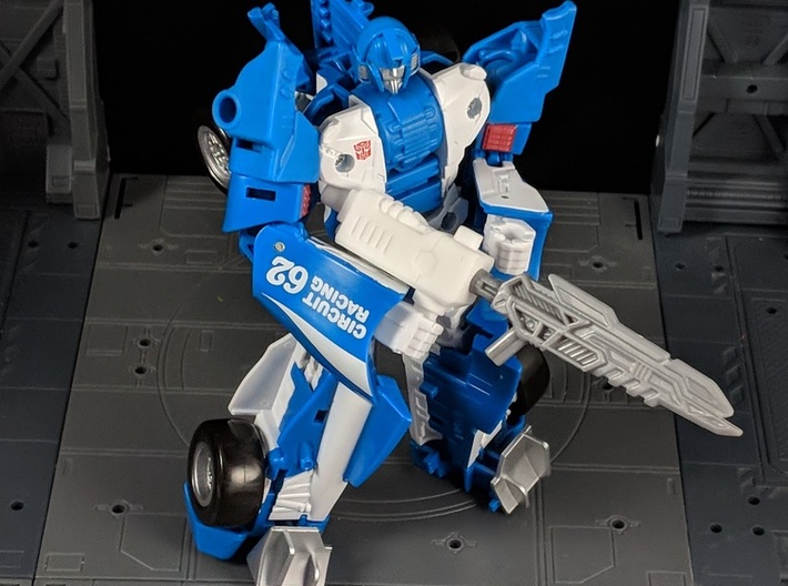 TF CW Streetwise Slim Car Cannon Adapter 3d printed Another Combination with weapon in Robot mode