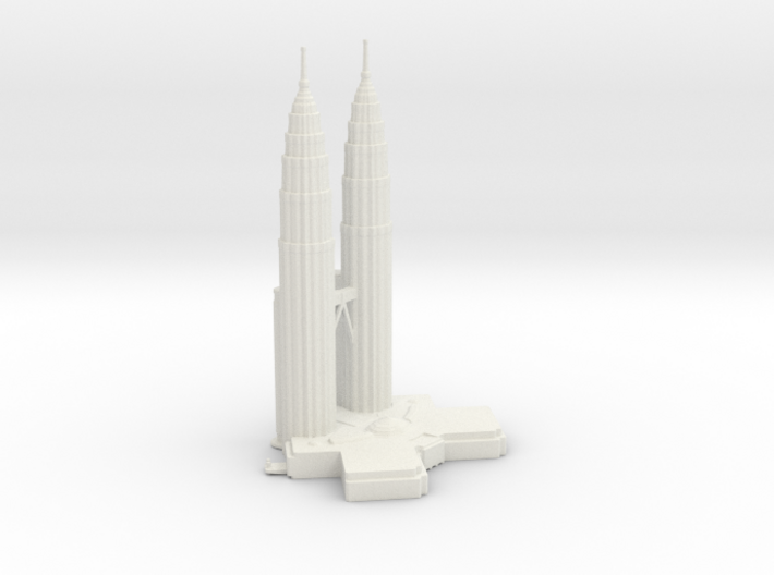 Petronas Towers - Kuala Lumpur (6 inch) 3d printed