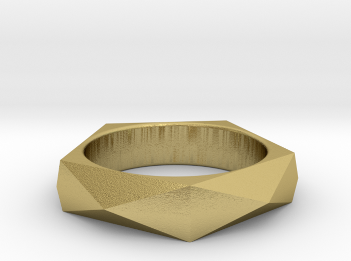 Faceted Ring 3d printed