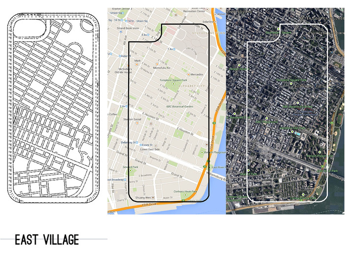 East Village NYC Neighborhood Map iPhone 5/5s Case 3d printed 