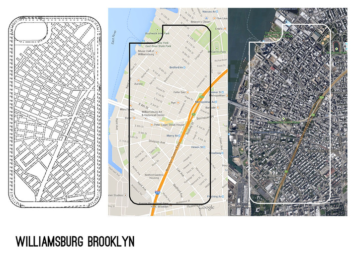 Williamsburg Brooklyn Map iPhone 5/5s Case 3d printed 