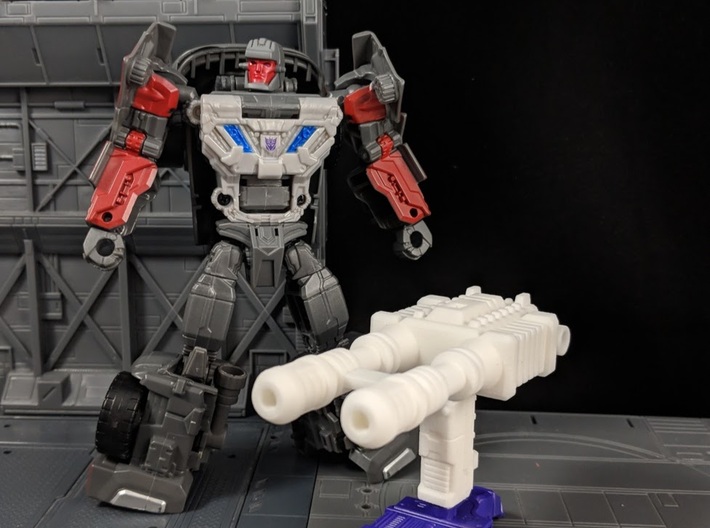 TF Combiner Wars Stunticon Car Cannon Adapter Set 3d printed Combine with other parts to form a Gunner Station