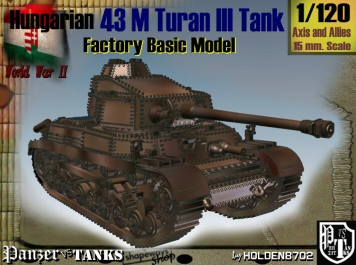 1-120 Hungarian 43M Turan III Basic 3d printed