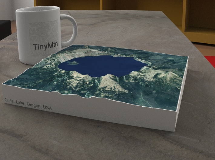 Crater Lake, Oregon, USA, 1:75000 Explorer 3d printed 