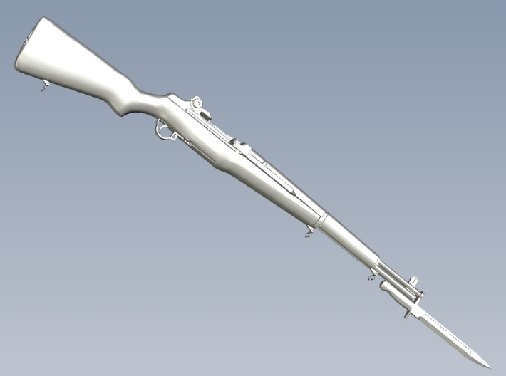 1/22.5 scale Springfield M-1 Garand & bayonet x 3 3d printed 