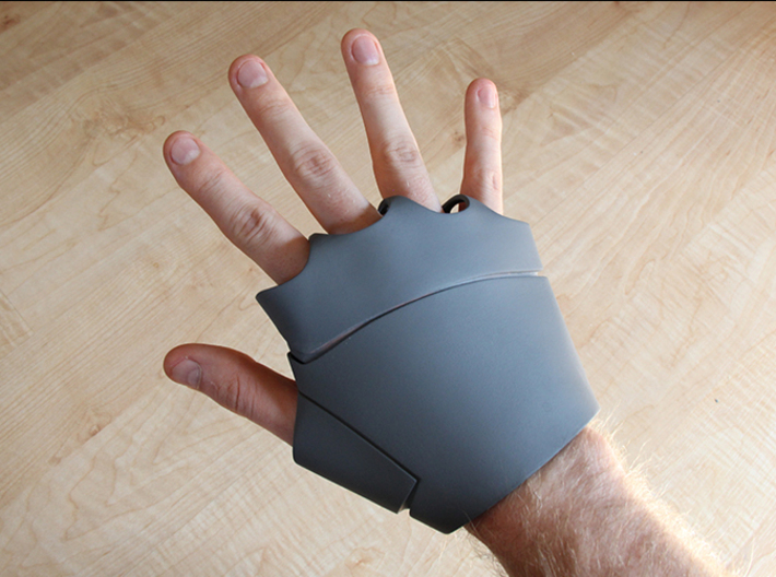 Iron Man Right Palm (Medium/Large) 3d printed Actual 3D Print using Strong &amp; Flexible Plastic. Sanded and primed.