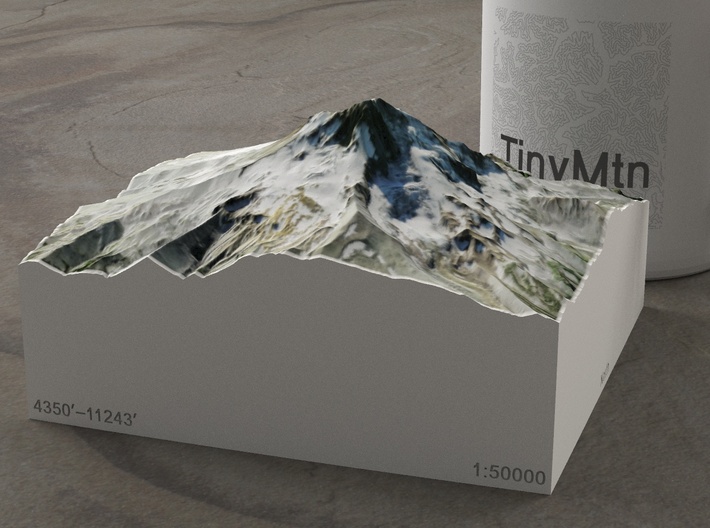 Mt. Hood, Oregon, USA, 1:50000 Explorer 3d printed