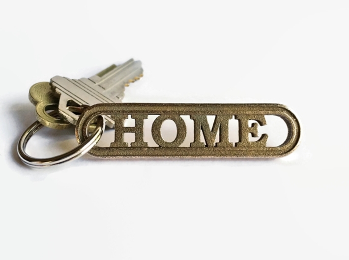 HOME Keychain Housewarming Gift 3d printed 