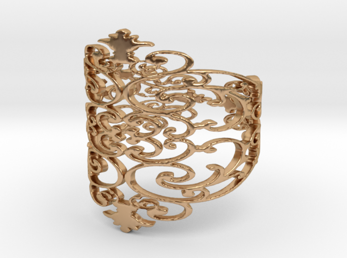 wrought elven filigree Ring 3d printed