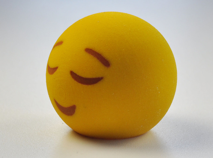 3D Emoji Smiling with Eyes Closed 3d printed 