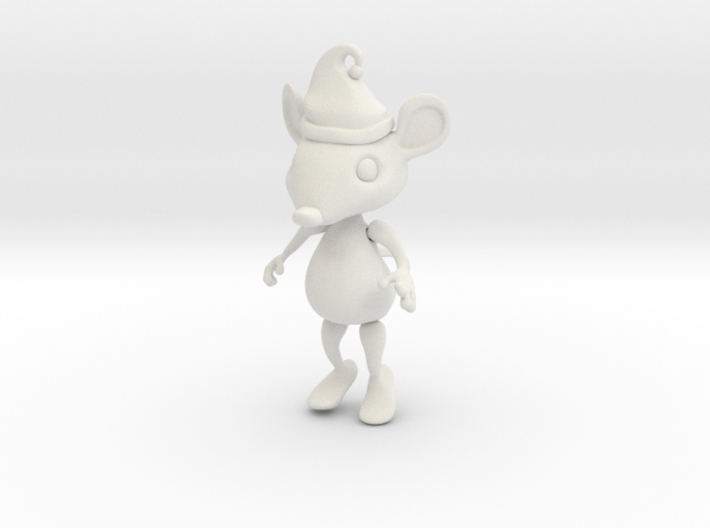 Tiny Christmas Mouse Ornament 3d printed 