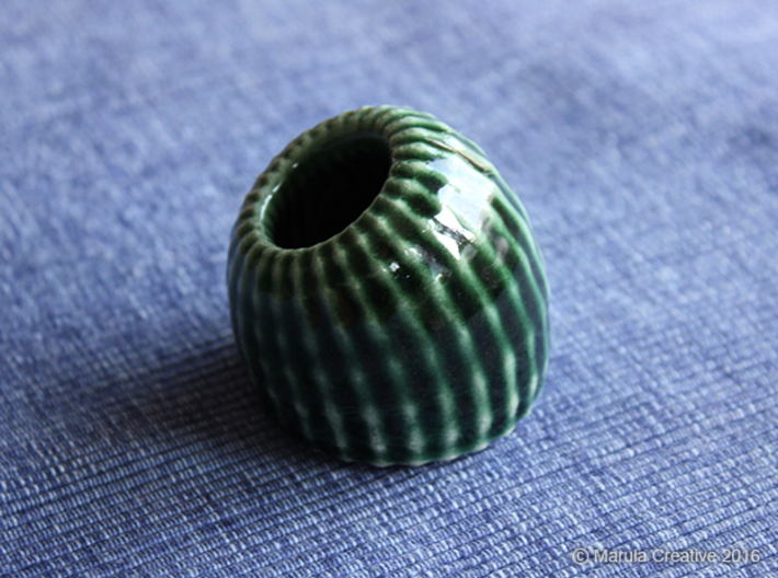 Brain Coral: Jewellery 3d printed Gloss Oribe Green Porcelain