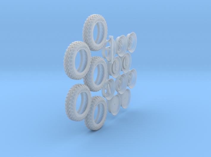 1/16 Schwimmwagen Tire+Wheels Set001 3d printed