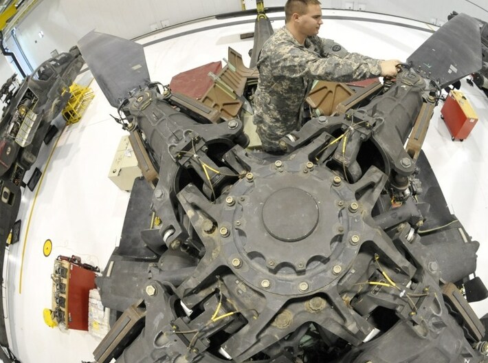 1/48 scale Boeing AH-64 Apache detailed rotorhead 3d printed 