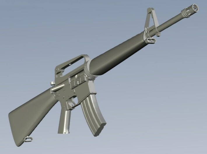 1/20 scale Colt M-16A1 rifles x 3 3d printed 