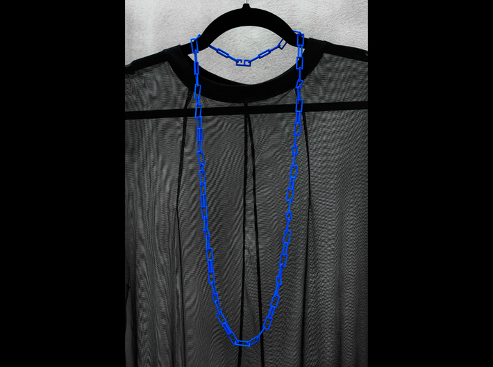 Long geometric versatile necklace, belt, bracelet 3d printed 