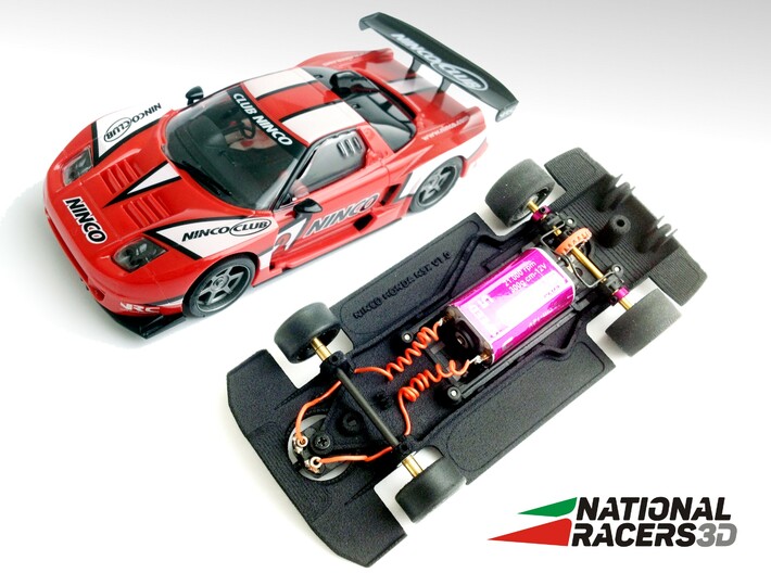 3D Chassis - NINCO HONDA NSX (Combo) 3d printed Chassis compatible with NINCO model (slot car and other parts not included)