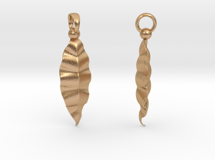 Fractal Leaves Earrings 3d printed