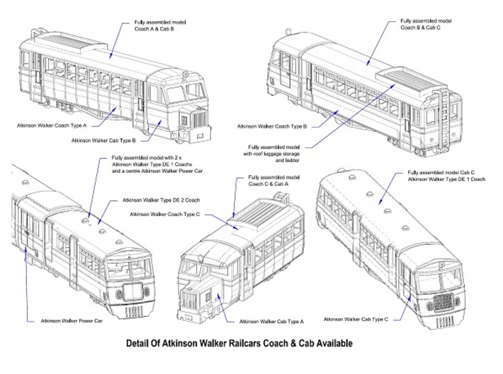 009  Atkinson Walker Railcar Cab - C 3d printed 