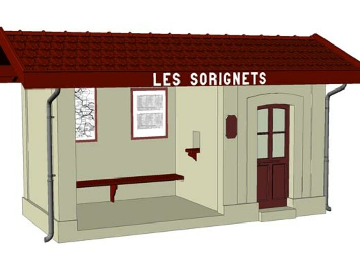 Gare des Sorignets_batiment 3d printed 